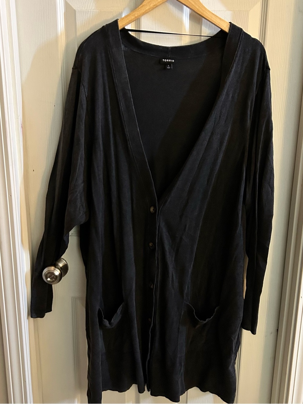 torrid Black Longline Button-Front Cardigan Jacket